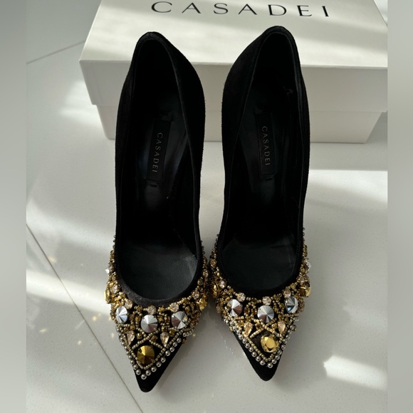 Casadei Blade Embellished Pumps - Picture 4 of 11